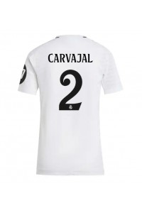 Real Madrid Daniel Carvajal #2 Fotballdrakt Hjemme Klær Dame 2024-25 Korte ermer